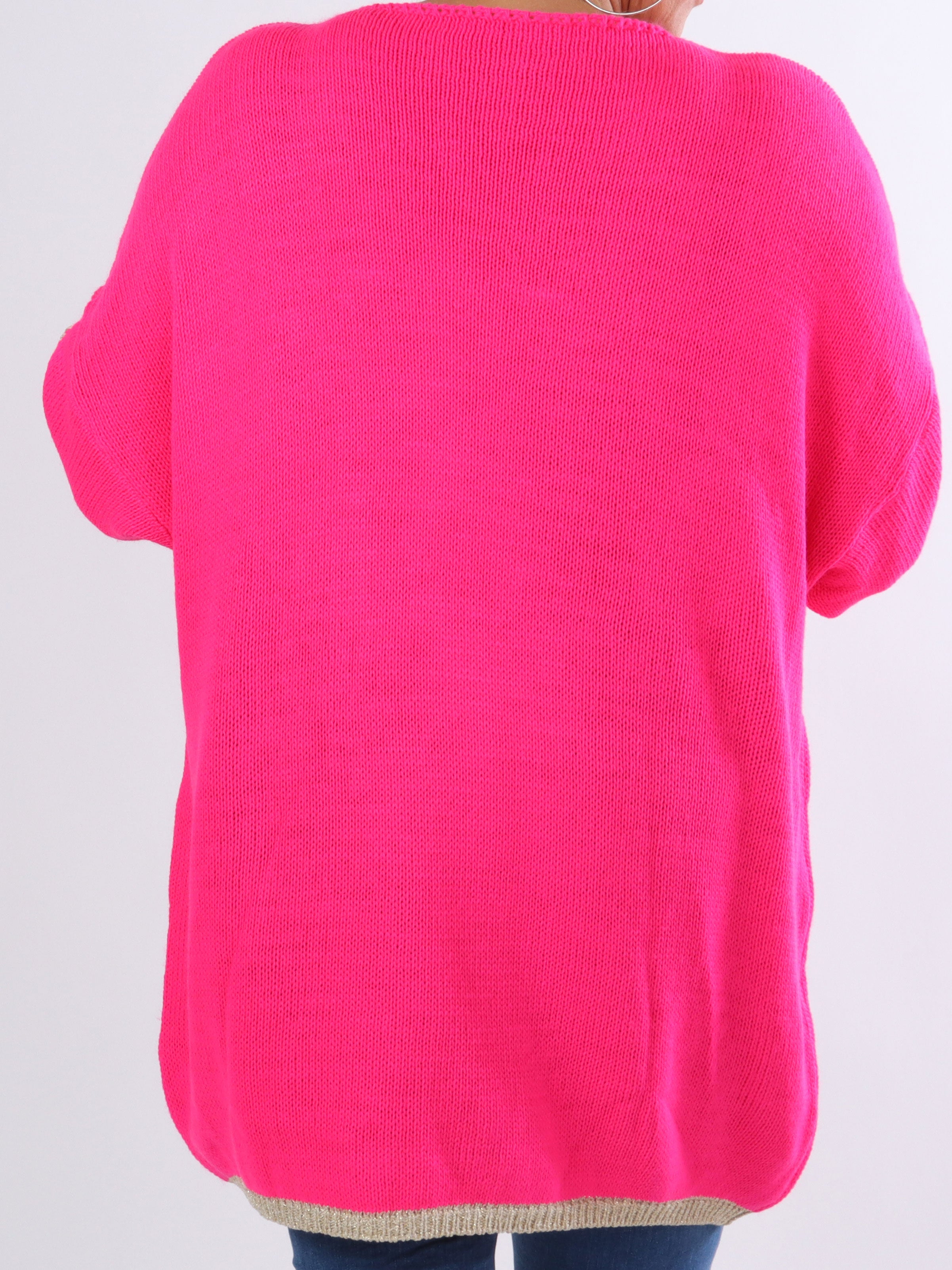 Dina - Plus size strik med fine guldstjerner